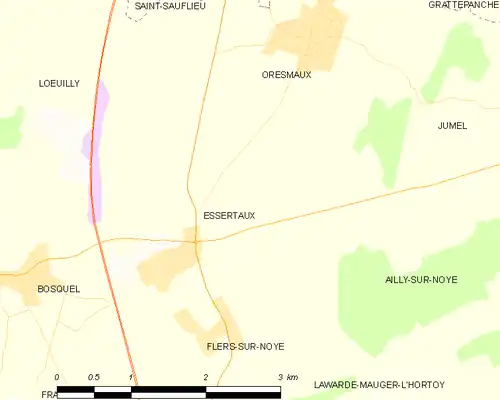 Detailkaart van de gemeente