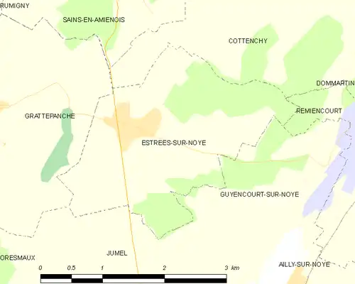Detailkaart van de gemeente