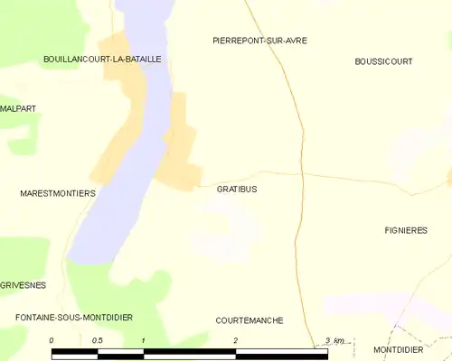 Detailkaart van de gemeente