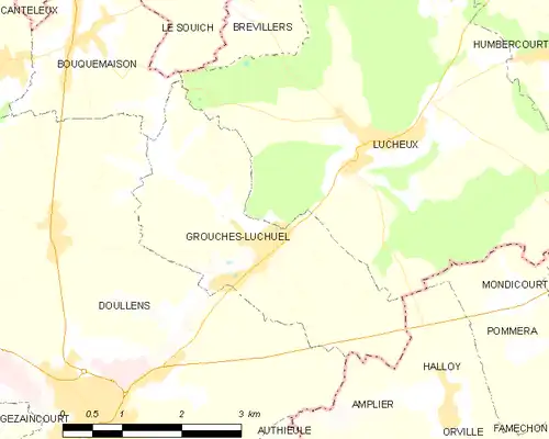 Detailkaart van de gemeente