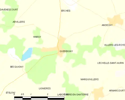 Detailkaart van de gemeente