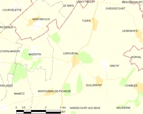 Detailkaart van de gemeente