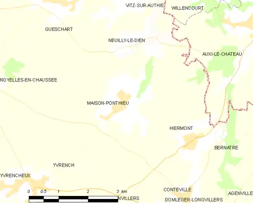 Detailkaart van de gemeente