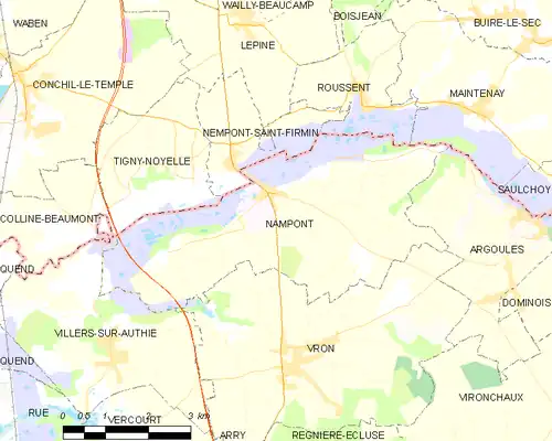 Detailkaart van de gemeente