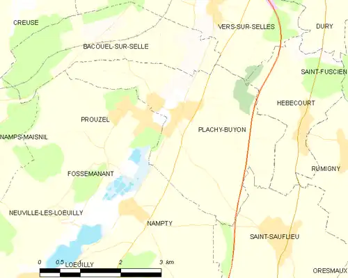 Detailkaart van de gemeente