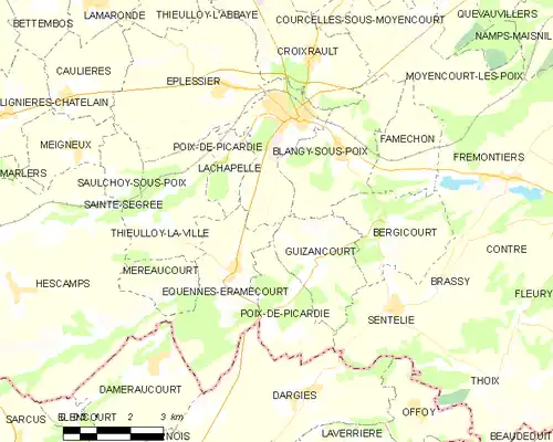 Detailkaart van de gemeente