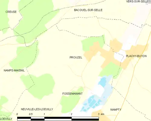 Detailkaart van de gemeente
