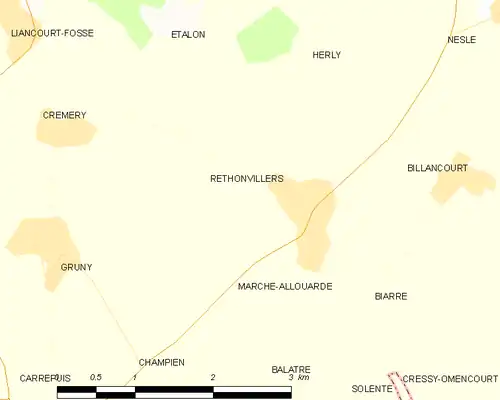 Detailkaart van de gemeente