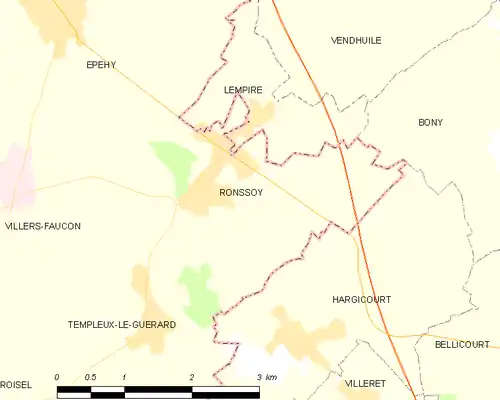 Detailkaart van de gemeente