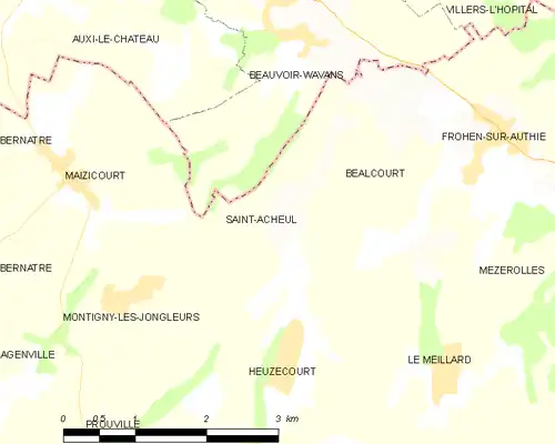 Detailkaart van de gemeente