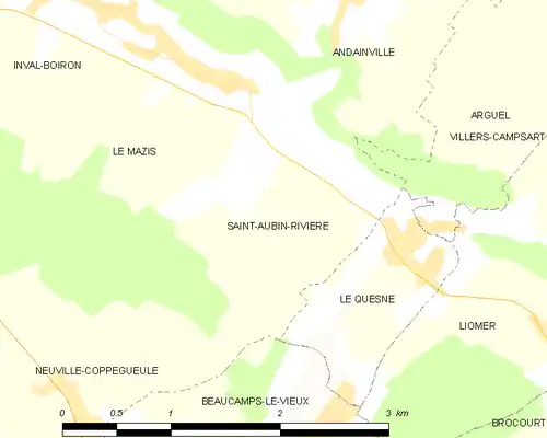 Detailkaart van de gemeente