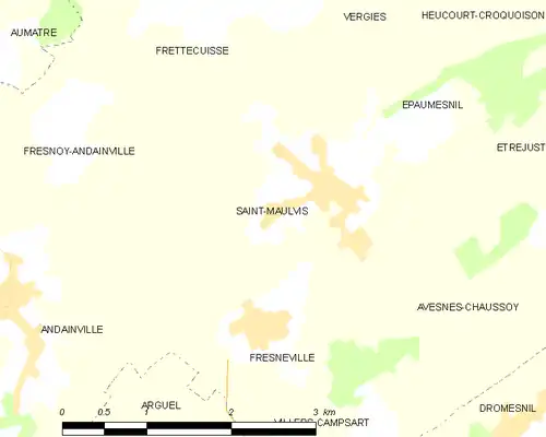 Detailkaart van de gemeente