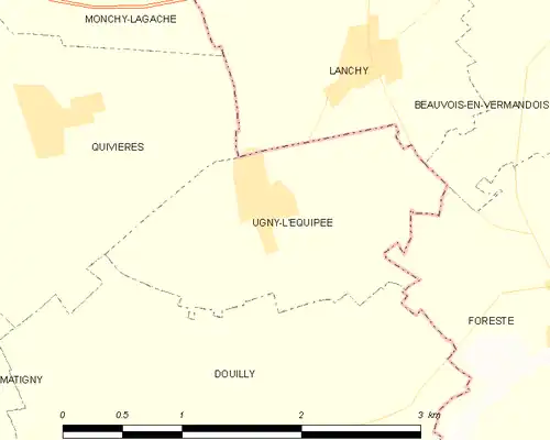 Detailkaart van de gemeente