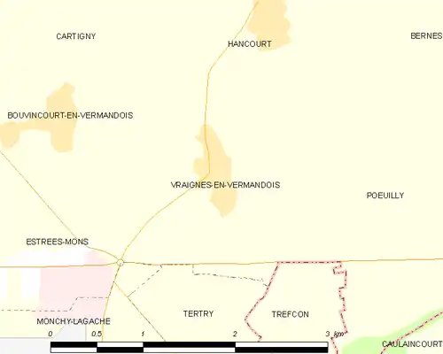 Detailkaart van de gemeente