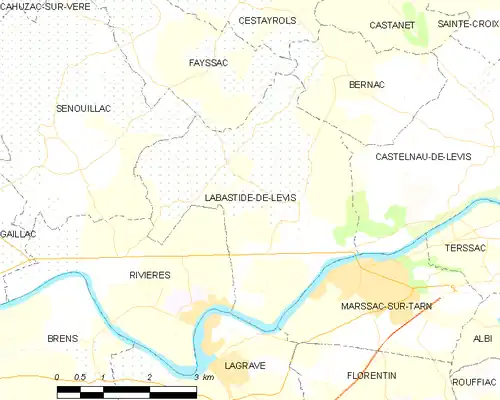 Detailkaart van de gemeente