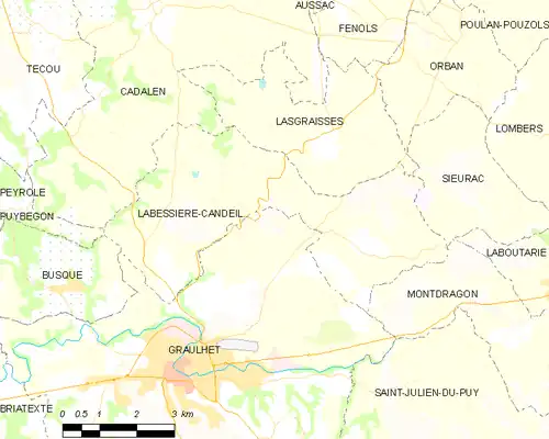 Detailkaart van de gemeente