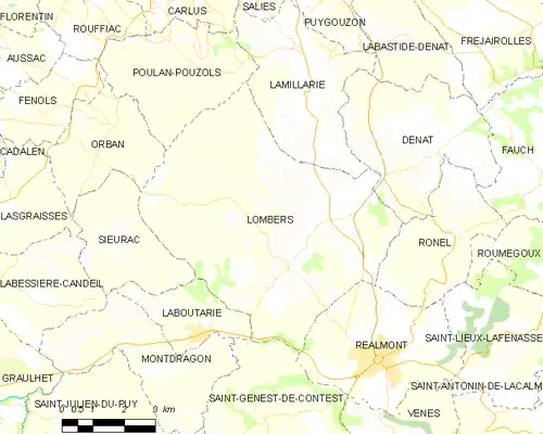 Detailkaart van de gemeente