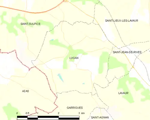 Detailkaart van de gemeente