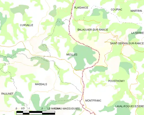 Detailkaart van de gemeente