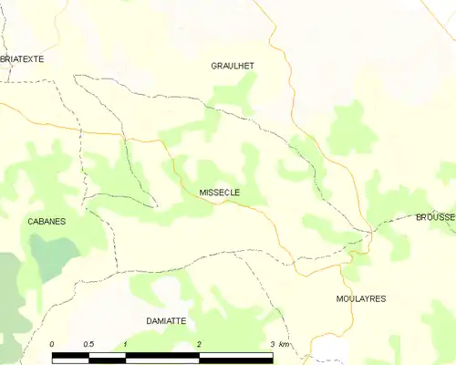 Detailkaart van de gemeente