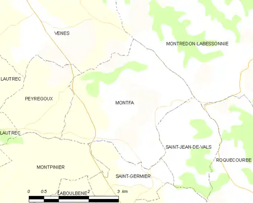 Detailkaart van de gemeente