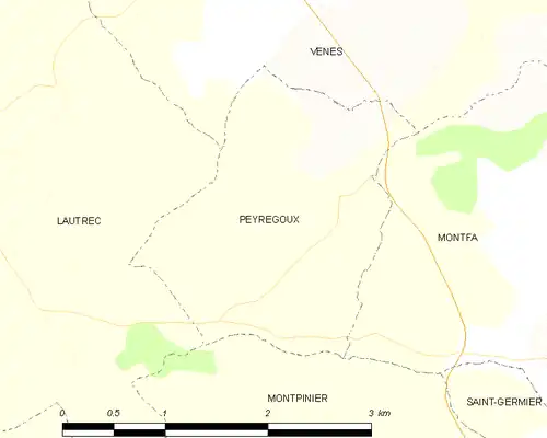 Detailkaart van de gemeente