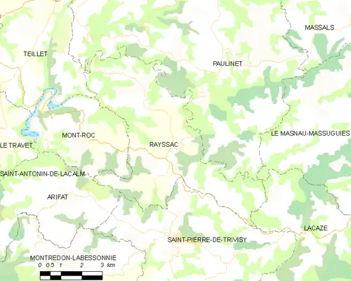 Detailkaart van de gemeente