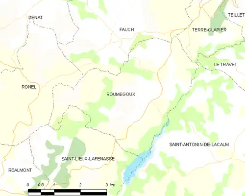 Detailkaart van de gemeente