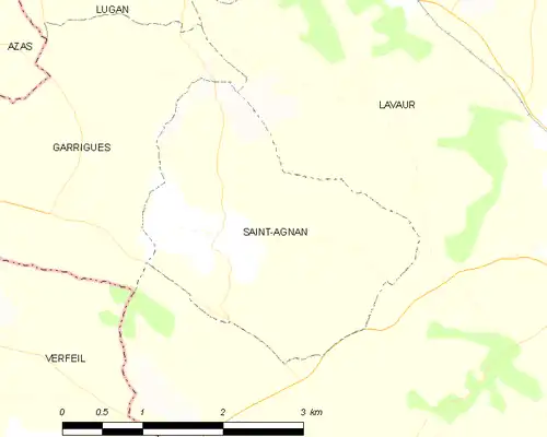 Detailkaart van de gemeente