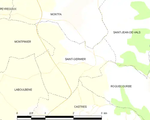 Detailkaart van de gemeente