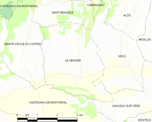 Detailkaart van de gemeente