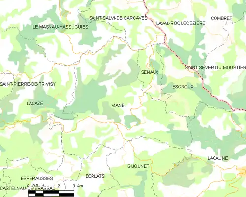 Detailkaart van de gemeente