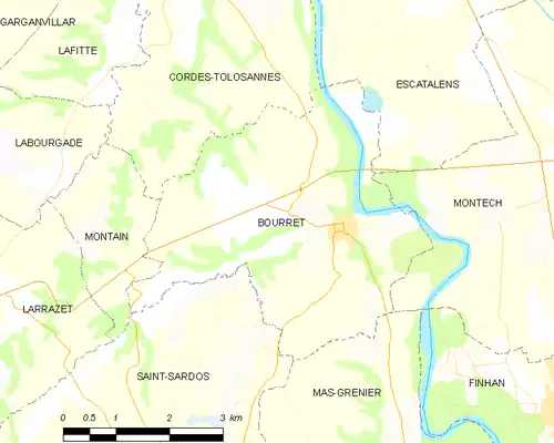 Detailkaart van de gemeente