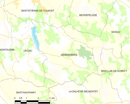 Detailkaart van de gemeente