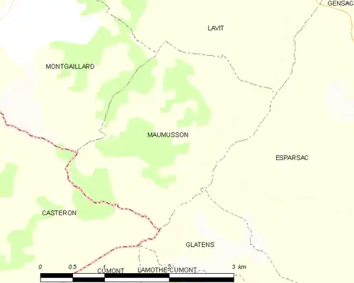 Detailkaart van de gemeente