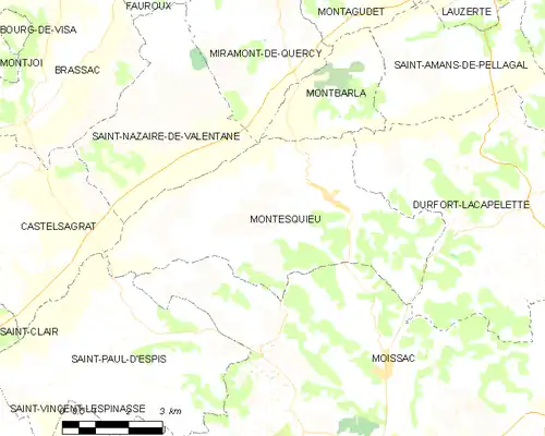 Detailkaart van de gemeente