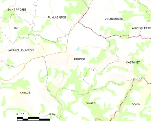 Detailkaart van de gemeente