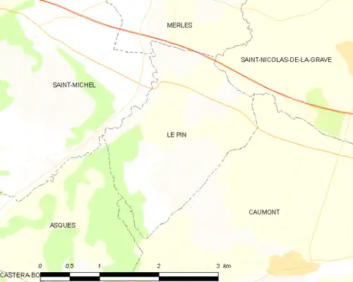 Detailkaart van de gemeente