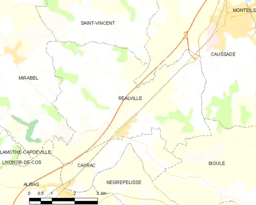Detailkaart van de gemeente