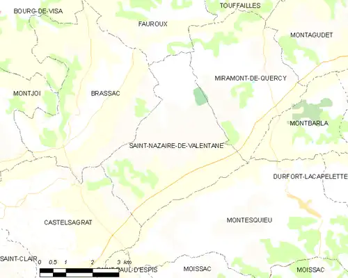 Detailkaart van de gemeente