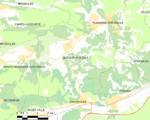 Detailkaart van de gemeente