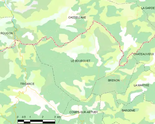 Detailkaart van de gemeente