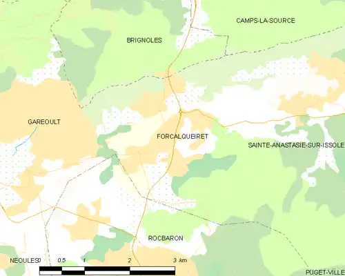 Detailkaart van de gemeente