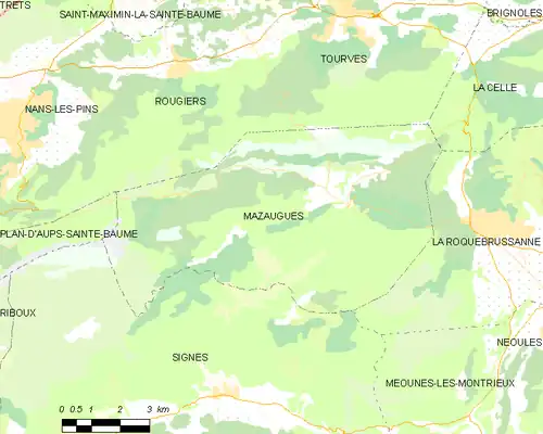 Detailkaart van de gemeente