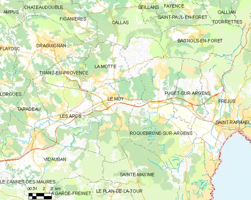 Detailkaart van de gemeente