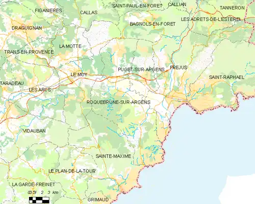 Detailkaart van de gemeente