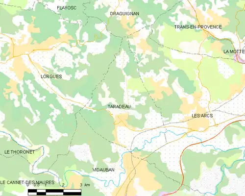 Detailkaart van de gemeente