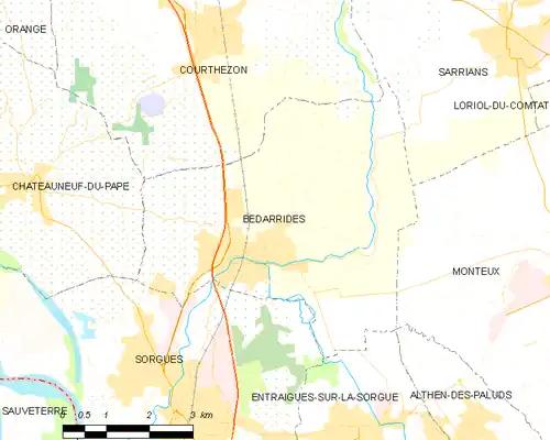 Detailkaart van de gemeente