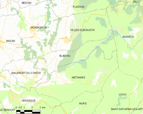 Detailkaart van de gemeente