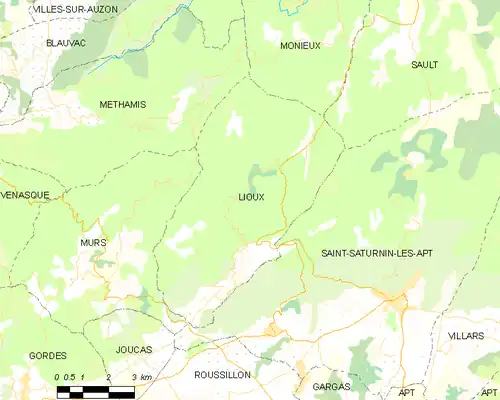 Detailkaart van de gemeente